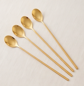 Ensemble de couverts en acier inoxydable doré de qualité supérieure pour une décoration de table élégante, cafés et restaurants - Product Image 1