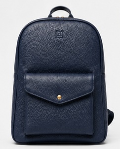 Premium Genuine <b>Leather</b> Casual Vintage Fashion Minimalist Men's Office Business <b>Laptop</b> Travel <b>Backpack</b> Polyester Zipper Durable - Product Image 1