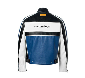 Veste de moto pour homme URBANGAZER, hiver, épaisse, col montant, coupe-vent, respirante, séchage rapide, laine viscose, avec design patchwork - Product Image 3