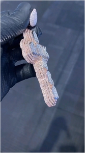 Pendentif Croix Bling Diamant Moissanite VVS Coupe Ronde GRA Hip Hop Personnalisé Lettre Plaqué Or Argent 925 Iced Out - Product Image 5