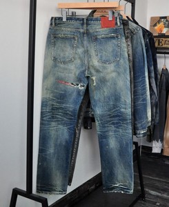 กางเกงยีนส์เดนิมน้ำหนักเบาทรงตรงเอวกลางคุณภาพสูงแบบสั่งทำพิเศษ ตกแต่งด้วยผ้าปะติด ซิป แต่งยับสไตล์ลำลองและเป็นทางการสำหรับฤดูใบไม้ร่วง - Product Image 3