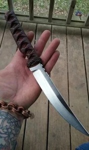 Cuchillo de Caza de Acero Inoxidable con Hoja de Punta de Lanza, Mango de Madera, Borde Recto, Grosor No Ajustable, Hoja Única, OEM, 28cm de Longitud Total - Product Image 2