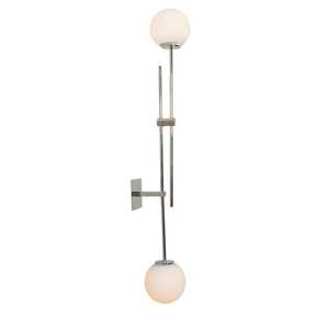 Applique murale minimaliste moderne CH avec abat-jour en verre rond, cadre en métal noir, luminaire d'intérieur pour salon, décoration de la maison - Product Image 3