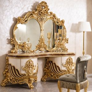 Juego de Dormitorio de Lujo Estilo Palacio Europeo, Cama Clásica de Caoba Tallada en Oro Real, Cama Doble/Matrimonial, Tamaño Personalizado Kiky - Product Image 5