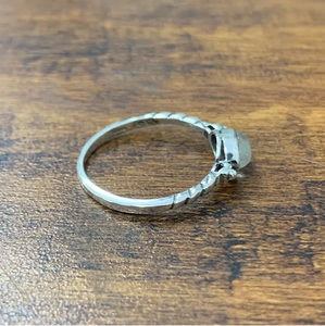 Minimalist 1.2 Grams Moonstone <b>Ring</b> <b>Set</b> in Sterling <b>Silver</b> 925 for Engagement & Wedding, Parties Jewelry - Product Image 3