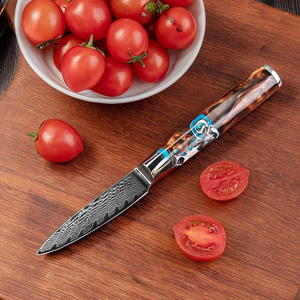 Ensemble de couteaux en acier Damas faits à la main avec étui en cuir, couteaux de cuisine pour préparer les ingrédients et les repas - Product Image 6