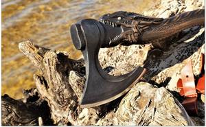 NM Customized Outdoor Industrial Grade Double Blade Viking <b>Axe</b> Head Steel <b>Wood</b> Handle High Quality Camping Hunting - Product Image 6