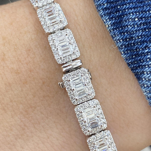 Dainty Lab Created Diamond Bracelet 10K 14K 18K <b>Gold</b> IGI Certified Sustainable High Clarity White Yellow <b>Rose</b> <b>Gold</b> - Product Image 2