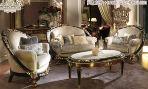 Juego de Sofás de Estilo Barroco Maharaja para Sala de Estar, Diseño Francés, Tallado a Mano, 5 Plazas, Canadá - Product Image 4