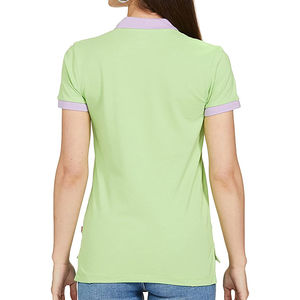 Polo décontracté pour femme avec logo personnalisé, vêtements d'été, coupe ajustée, polo de haute qualité à bas prix, polos pour femme OEM - Product Image 2