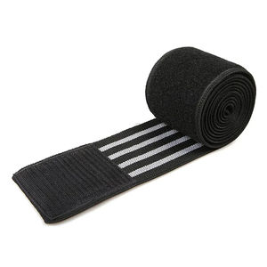 Bandes de genou élastiques respirantes avec protection professionnelle et fermeture auto-agrippante pour le cross-training, la gym, le fitness et la musculation - Product Image 4