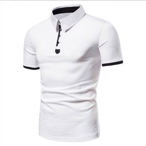 เสื้อยืดโปโลแขนสั้นทรงสลิมฟิตสำหรับผู้ชายสำหรับสตรีทแวร์และการแต่งกายแบบลำลองสไตล์ธุรกิจที่ดูทันสมัย - Product Image 1