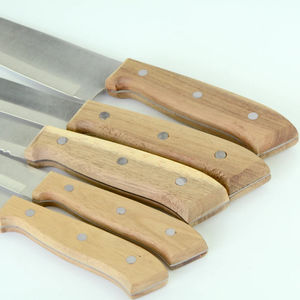 Couteau de cuisine en acier 73, couteau de chef professionnel de 8 pouces avec manche en bois d'olivier - Product Image 5