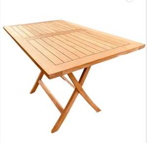 Table pliante en teck, table de jardin, table pliante, mobilier d'extérieur - Product Image 5