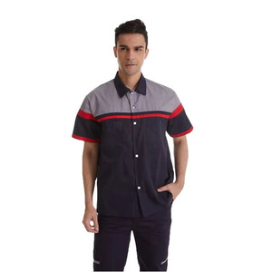 Camisa súper suave y que reduce la irritación, con botones, para técnicos, industrial, de manga corta, para verano, ropa de trabajo para la construcción. - Product Image 4