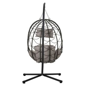 Indoor/Outdoor Swing Egg <b>Chair</b> with Stand Wicker Hanging <b>Basket</b> <b>Chair</b> for Patio Bedroom Living Room - Product Image 6