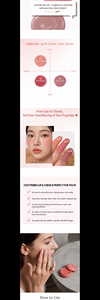 Tinte Suave para Labios y Mejillas en Crema, Tono Piel Rosado Marrón Claro, Bálsamo con Acabado Natural, Formato Compacto en Forma de Corazón para Maquillaje Diario - Product Image 4