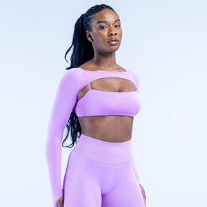 Custom <b>Women's</b> Shoulder <b>Shrug</b> Cropped Long Sleeve Open Front Slim Fit Stretch Knitted Casual Layering Top Polyester Spandex Top - Product Image 4