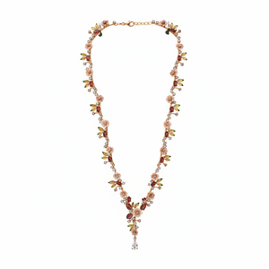 เรวาเลียสร้อยคอจี้คริสตัลรูปดอกไม้ชุบทองคำขาว 925 สำหรับผู้หญิง ประดับด้วยคิวบิกเซอร์โคเนียหลากสี สำหรับงานปาร์ตี้สุดโรแมนติก - Product Image 4