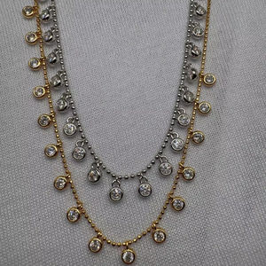 Collar de Cadena de Bolas de Moissanita, Plata de Ley 925, Chapado en Oro de 14K, Joyería Fina de Lujo para Mujer, Collar Elegante - Product Image 1