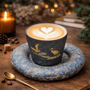 Handmade Wabi-Sabi Traditional Coffee cup Ceramic Irregular Shape Coffee <b>Mug</b> with Saucer Pottery Design By Universal Overseas - Product Image 5