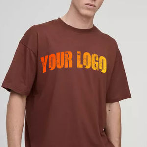 Camisetas Extra Grandes de Algodón Grueso de Alta Calidad para Hombre, Logotipo Personalizado, Camiseta de Algodón 100% Grueso, Corte Holgado, Estampada - Product Image 4