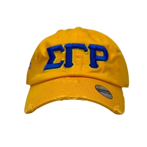 Gold Sigma Gamma Rho <b>Hat</b> Greek Sorority Embroidered Adjustable Baseball Cap <b>Women</b> Casual Campus Headwear Custom Wholesale - Product Image 1