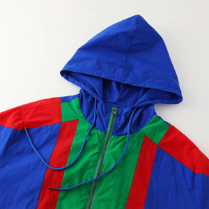 Chaqueta Cortavientos Impermeable OES Urban Flex con Media Cremallera, Ligera, con Bloques de Color, de Poliéster, para Exteriores, con Capucha y Bolsillos Ocultos con Cremallera - Product Image 5