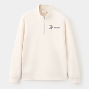 Sweat-shirt polaire demi-zip en coton mélangé pour homme, respirant et chaud, idéal pour le quotidien - Product Image 1