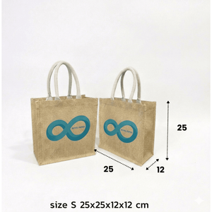 Sac en jute personnalisé avec logo, soufflet et impression sérigraphiée, sac de courses en toile de jute pour cadeaux d'entreprise, événements, merchandising, faible MOQ, fabriqué en Thaïlande - Product Image 3
