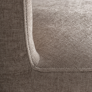 Fauteuil pivotant contemporain moderne en teck, design en forme de baril incurvé, double revêtement en tissu, confortable, mobilier de luxe pour hôtel - Product Image 6