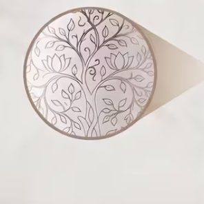 Professional Handmade Artisan Modern Handmade Ceramic Round <b>Memorial</b> Urn Decorative Tree Lotus Floral Pattern Jar - Product Image 5