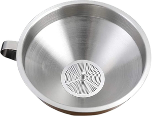 Entonnoir de cuisine en acier inoxydable avec filtre amovible, passoire de qualité alimentaire pour accessoires de cuisine et préparation culinaire à domicile - Product Image 5