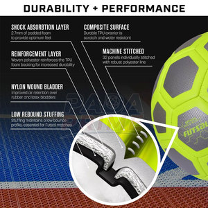 Ballon de Futsal Personnalisé Écologique avec Surface Durable et Rebond Stable – Taille et Couleur Personnalisables pour Entraînement Intérieur/Extérieur - Product Image 5