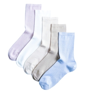 Calcetines de Punto de Color Sólido de Alta Calidad para Mujer, Calcetines de Algodón Transpirable para Uso Diario, con Logotipo Personalizado - Product Image 1