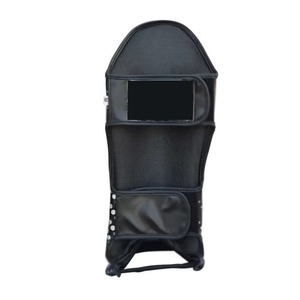 Adult PU Shin Guards Black Gold White Hook And Loop Closure Lightweight Protective Gear For Sports All Seasons - Product Image 3
