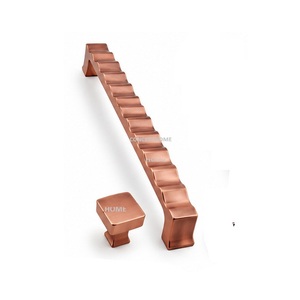 Black Brass Bar Handle with Square Knob Minimalist Cabinet Pull for Kitchen Furniture Durable Design - Product Image 6