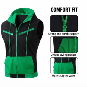 Sudadera sin Mangas para Hombre, Algodón Premium, Ropa Deportiva para Fitness, Fabricante, Marca Privada, Venta al Por Mayor, Sudadera para Hombre - Product Image 3