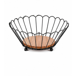 Deluxe Gold Metal Wire Fruit <b>Basket</b> Modern Breathable Fruit Bowl Round Countertop <b>Storage</b> Stand for Kitchen Dining Centerpiece - Product Image 5