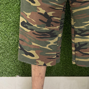 <b>Camouflage</b> Men's <b>Shorts</b> With Dripping Print Logo Drawstring Waist Pockets Casual Style Mid Rise Breathable Knitted Fabric - Product Image 4