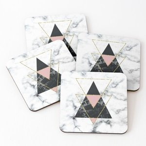 แผ่นรองแก้วไม้สี่เหลี่ยมลายเคลือบฟันกันลื่นทำด้วยมือไม่ลื่น - Product Image 2