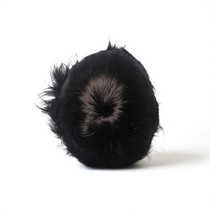 Toupet Taz Hair BD à base de dentelle mono, cheveux raides noirs, raie centrale, texture 28mm, cheveux indiens Remy, nœuds invisibles, densité 130% - Product Image 1