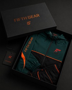 ชุดวอร์มมีฮู้ดกันลมสำหรับผู้ชาย Fifth Gear แบบสปอร์ต แขนยาว สีสันตัดกัน ผลิตจากไนลอน แห้งเร็ว ทรงปกติ รับผลิตแบบ OEM - Product Image 6