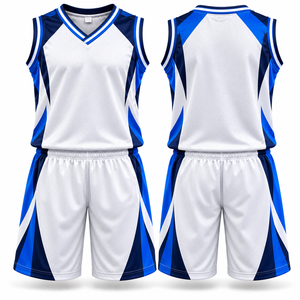 Ensemble d'uniformes de basketball personnalisés, maillot et short pour hommes, équipes adultes, imprimé par transfert thermique, 100% polyester, respirant, séchage rapide - Product Image 6