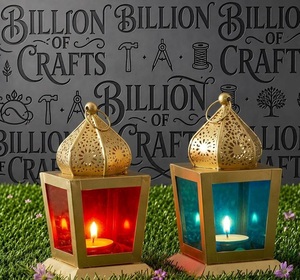 Lanterne marocaine arabe, porte-bougie suspendu, décoration islamique pour la maison et le jardin, Ramadan Kareem - Product Image 1