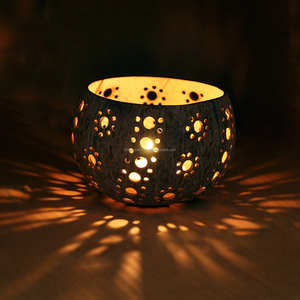 Vietnam Natural Handicraft Coconut <b>Candle</b> Holder Coconut Shell Bowls <b>Tealight</b> <b>Candle</b> Holder For Decoration - Product Image 3