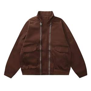 Commande en gros de blousons bomber en nylon, style streetwear, coupe bomber, pour marques américaines, personnalisation du logo en gros. - Product Image 2