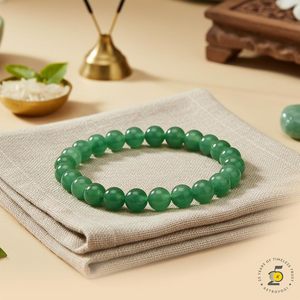 Green Aventurine Beaded Bracelet Polished <b>Sphere</b> Shape Eco-Friendly <b>Crystal</b> Jewelry - Product Image 3