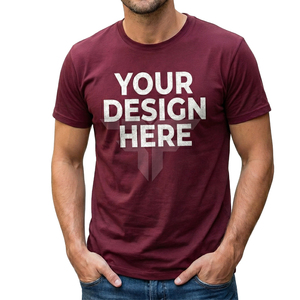 Camiseta de Hombre de Manga Corta, 100% Algodón, Sólida, Transpirable, de Secado Rápido, Talla Personalizada, con Tela de Lona, Ideal para el Verano, Superventas - Product Image 3