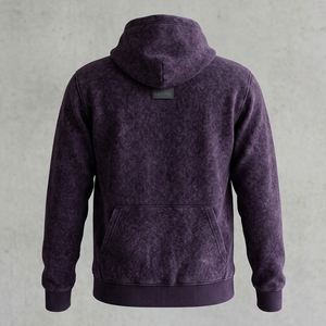 Sweat à capuche oversize de haute qualité 460 GSM, effet vieilli, délavé à l'acide, style streetwear - Product Image 2